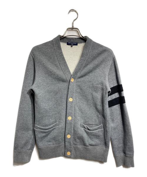 COMME des GARCONS HOMME（コムデギャルソン オム）COMME des GARCONS HOMME (コムデギャルソン オム) ラインスリーブスウェットカーディガン/Striped sleeve sweat cardigan グレー サイズ:ＸＳの古着・服飾アイテム