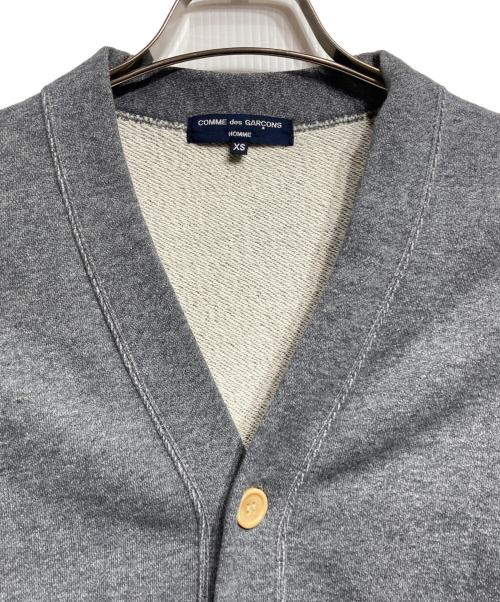 COMME des GARCONS HOMME（コムデギャルソン オム）COMME des GARCONS HOMME (コムデギャルソン オム) ラインスリーブスウェットカーディガン/Striped sleeve sweat cardigan グレー サイズ:ＸＳの古着・服飾アイテム