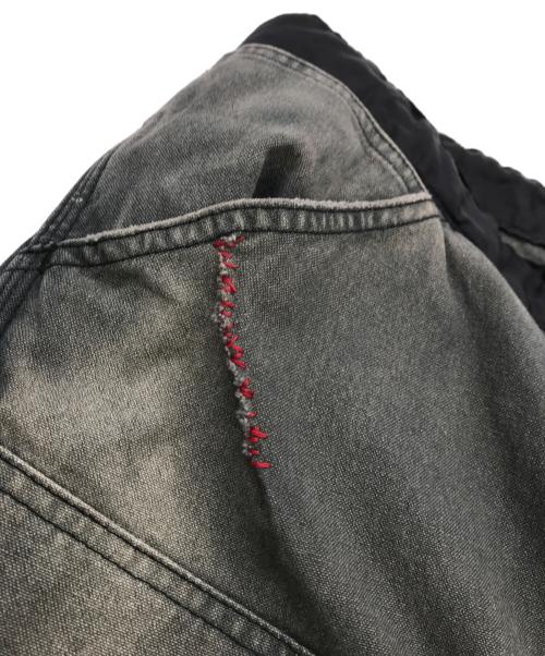 anachronorm（アナクロノーム）anachronorm (アナクロノーム) REMAKED DOUBLE KNEE DUCK PAINTER PANTS ブラック サイズ:36の古着・服飾アイテム