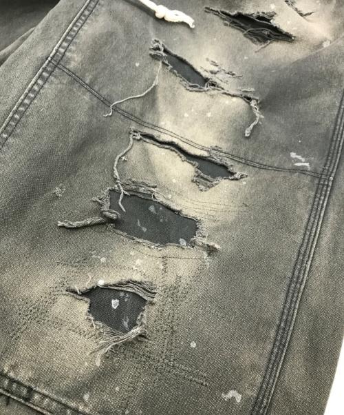 anachronorm（アナクロノーム）anachronorm (アナクロノーム) REMAKED DOUBLE KNEE DUCK PAINTER PANTS ブラック サイズ:36の古着・服飾アイテム