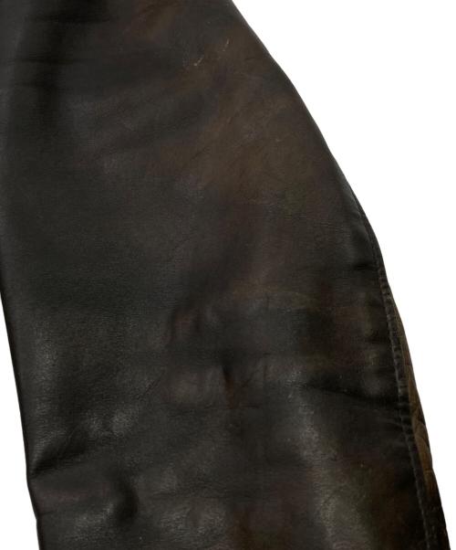 DALLAS LEATHER（ダラスレザー）DALLAS LEATHER (ダラスレザー) カットワークライダースジャケット ブラック サイズ:12の古着・服飾アイテム