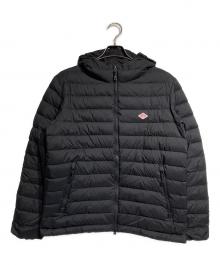 DANTON（ダントン）の古着「NYLON TAFFETA MIDDLE DOWN HOODED JACKET/ナイロンタフタ ミドルダウン フーデッド ジャケット」｜ブラック
