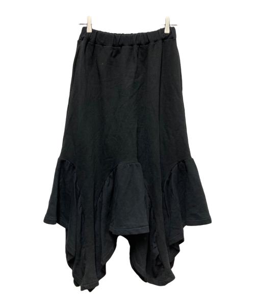 NON TOKYO（ノントーキョー）NON TOKYO (ノントーキョー) EASY FLARE SWEAT SKIRT ブラック サイズ:Freeの古着・服飾アイテム