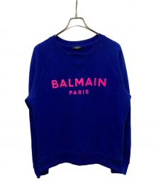 BALMAIN（バルマン）の古着「ラグランスウェット」｜ブルー