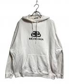 BALENCIAGAバレンシアガ）の古着「BB LOGO HOODIE/BBロゴフーディー」｜ホワイト
