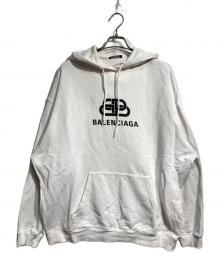 BALENCIAGA（バレンシアガ）の古着「BB LOGO HOODIE/BBロゴフーディー」｜ホワイト