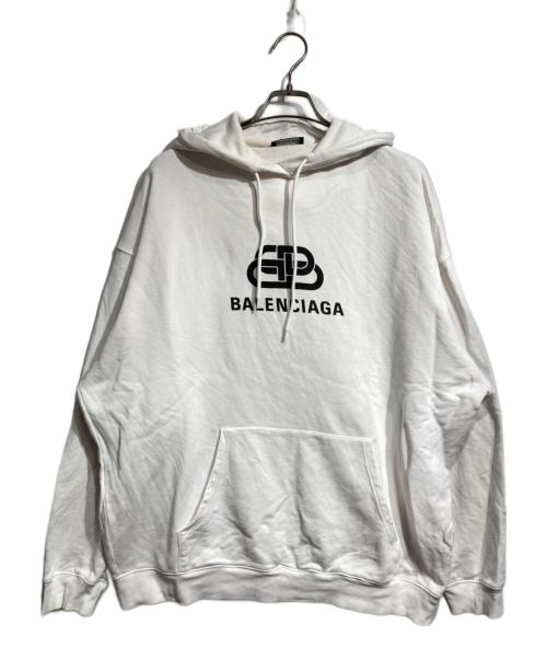 BALENCIAGA（バレンシアガ）BALENCIAGA (バレンシアガ) BB LOGO HOODIE/BBロゴフーディー ホワイト サイズ:Mの古着・服飾アイテム