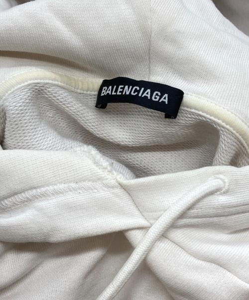 BALENCIAGA（バレンシアガ）BALENCIAGA (バレンシアガ) BB LOGO HOODIE/BBロゴフーディー ホワイト サイズ:Mの古着・服飾アイテム