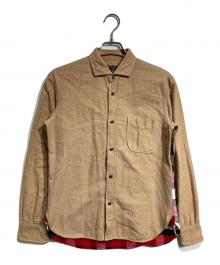 COMME des GARCONS HOMME（コムデギャルソン オム）の古着「バックスイッチネルシャツ/Back-Switch Flannel Shirt 」｜ブラウン