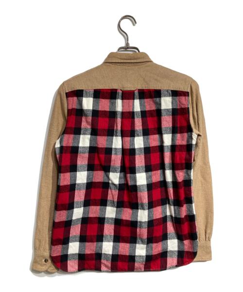 COMME des GARCONS HOMME（コムデギャルソン オム）COMME des GARCONS HOMME (コムデギャルソン オム) バックスイッチネルシャツ/Back-Switch Flannel Shirt  ブラウン サイズ:XSの古着・服飾アイテム