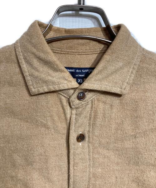 COMME des GARCONS HOMME（コムデギャルソン オム）COMME des GARCONS HOMME (コムデギャルソン オム) バックスイッチネルシャツ/Back-Switch Flannel Shirt  ブラウン サイズ:XSの古着・服飾アイテム