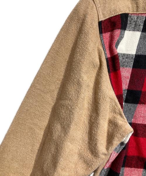 COMME des GARCONS HOMME（コムデギャルソン オム）COMME des GARCONS HOMME (コムデギャルソン オム) バックスイッチネルシャツ/Back-Switch Flannel Shirt  ブラウン サイズ:XSの古着・服飾アイテム