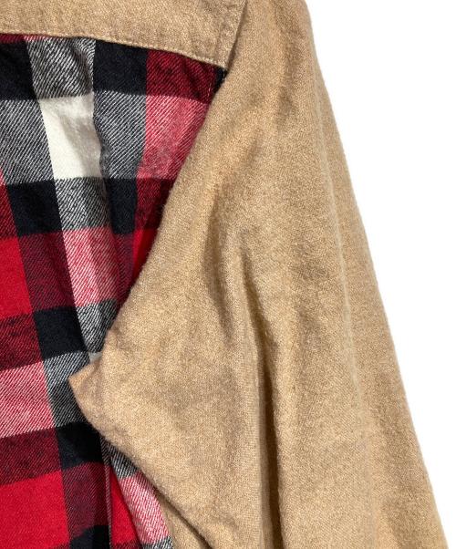 COMME des GARCONS HOMME（コムデギャルソン オム）COMME des GARCONS HOMME (コムデギャルソン オム) バックスイッチネルシャツ/Back-Switch Flannel Shirt  ブラウン サイズ:XSの古着・服飾アイテム