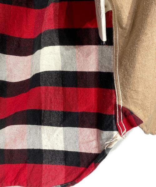 COMME des GARCONS HOMME（コムデギャルソン オム）COMME des GARCONS HOMME (コムデギャルソン オム) バックスイッチネルシャツ/Back-Switch Flannel Shirt  ブラウン サイズ:XSの古着・服飾アイテム