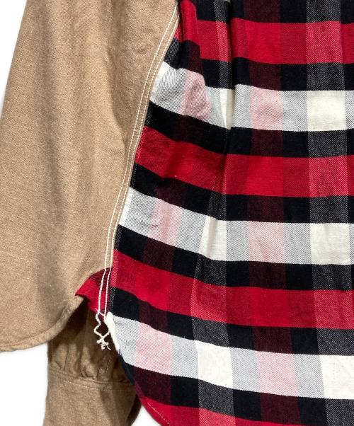 COMME des GARCONS HOMME（コムデギャルソン オム）COMME des GARCONS HOMME (コムデギャルソン オム) バックスイッチネルシャツ/Back-Switch Flannel Shirt  ブラウン サイズ:XSの古着・服飾アイテム