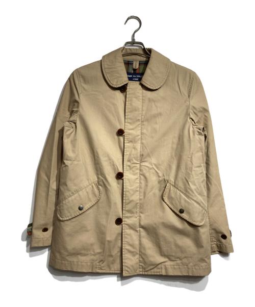 COMME des GARCONS HOMME（コムデギャルソン オム）COMME des GARCONS HOMME GOLDWIN (ゴールドウイン) WINDSTOPPER ステンカラーコート/コート」は、英語では WINDSTOPPER Balmacaan Coat ベージュ サイズ:XSの古着・服飾アイテム