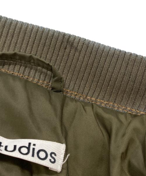 Acne studios（アクネ ストゥディオス）Acne studios (アクネ ストゥディオス) Dyed Denim Bomber Jacket/デニムボンバージャケット インディゴ×ブラウン サイズ:32の古着・服飾アイテム