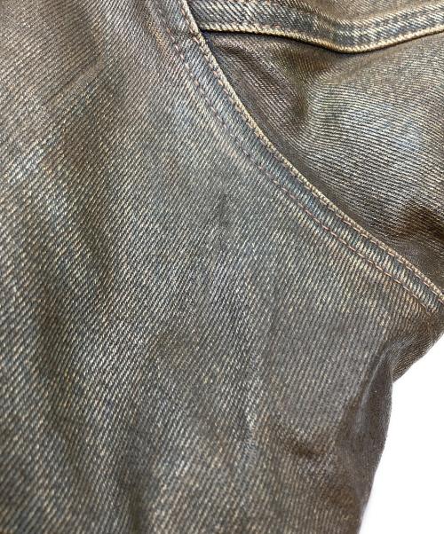 Acne studios（アクネ ストゥディオス）Acne studios (アクネ ストゥディオス) Dyed Denim Bomber Jacket/デニムボンバージャケット インディゴ×ブラウン サイズ:32の古着・服飾アイテム