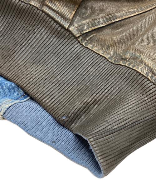 Acne studios（アクネ ストゥディオス）Acne studios (アクネ ストゥディオス) Dyed Denim Bomber Jacket/デニムボンバージャケット インディゴ×ブラウン サイズ:32の古着・服飾アイテム