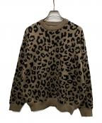 ATMOSアトモス）の古着「Small Logo Patch Knit Sweater LEOPARD」｜ベージュ