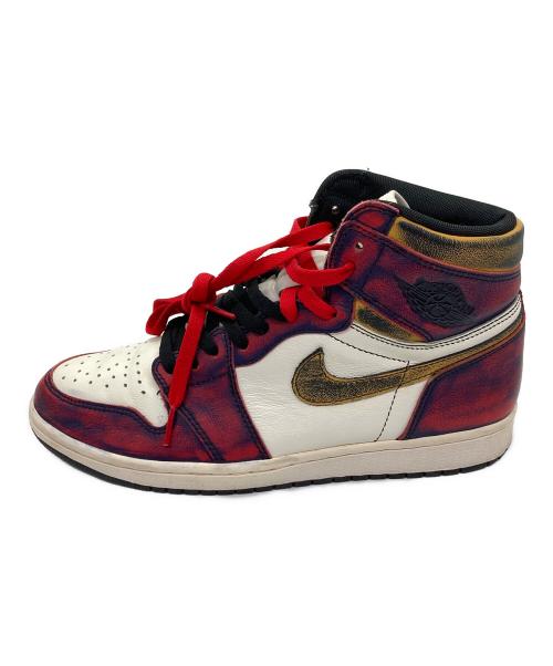 NIKE SB（ナイキエスビー）NIKE SB (ナイキエスビー) Air Jordan 1 Retro High パープル×イエロー サイズ:SIZE US9.5(27.5cm)の古着・服飾アイテム