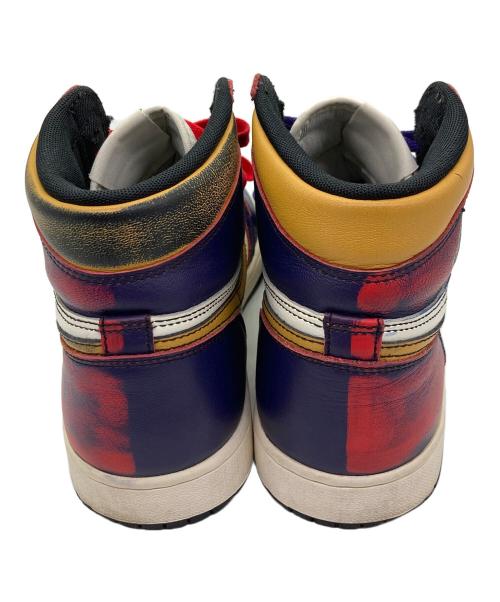 NIKE SB（ナイキエスビー）NIKE SB (ナイキエスビー) Air Jordan 1 Retro High パープル×イエロー サイズ:SIZE US9.5(27.5cm)の古着・服飾アイテム