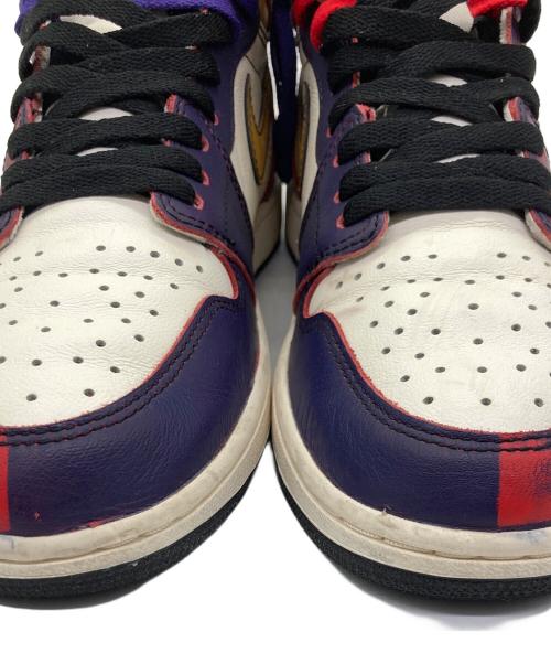 NIKE SB（ナイキエスビー）NIKE SB (ナイキエスビー) Air Jordan 1 Retro High パープル×イエロー サイズ:SIZE US9.5(27.5cm)の古着・服飾アイテム