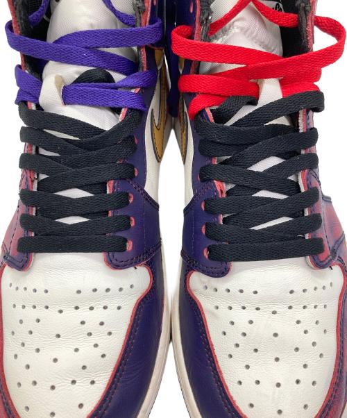 NIKE SB（ナイキエスビー）NIKE SB (ナイキエスビー) Air Jordan 1 Retro High パープル×イエロー サイズ:SIZE US9.5(27.5cm)の古着・服飾アイテム