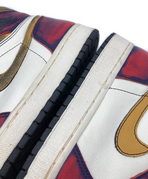 NIKE SB（ナイキエスビー）NIKE SB (ナイキエスビー) Air Jordan 1 Retro High パープル×イエロー サイズ:SIZE US9.5(27.5cm)の古着・服飾アイテム