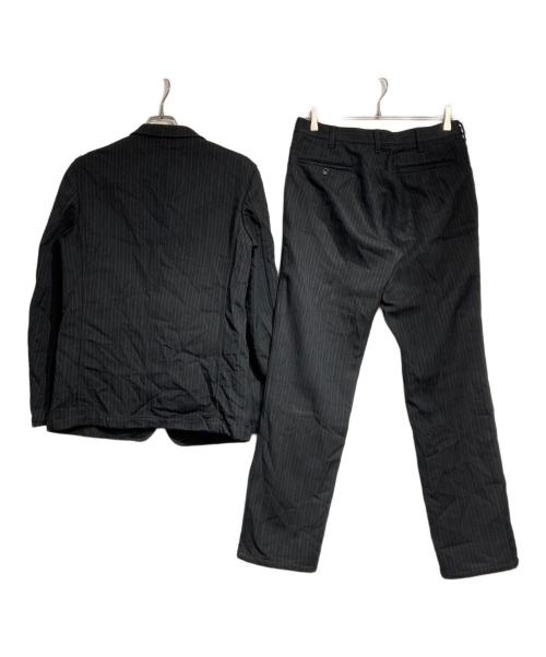 COMME des GARCONS HOMME（コムデギャルソン オム）COMME des GARCONS HOMME (コムデギャルソン オム) ウールストライプ3Bセットアップスーツ/Wool Striped 3-Button Suit  ブラック サイズ:Ｓの古着・服飾アイテム