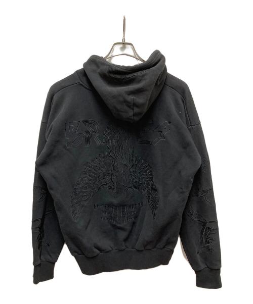 DIESEL（ディーゼル）DIESEL (ディーゼル) 刺繍プルオーバーパ－カー ブラック サイズ:	SIZE Mの古着・服飾アイテム