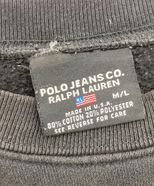 POLO JEANS CO.（ポロジーンズカンパニー）POLO JEANS CO. (ポロジーンズカンパニー) ロゴスウェット ブラック サイズ:	SIZE M/Lの古着・服飾アイテム