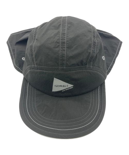 GRAMICCI（グラミチ）GRAMICCI (グラミチ) and wander (アンドワンダー) BRUSHED NYLON SUNSHADE CAP グレーの古着・服飾アイテム