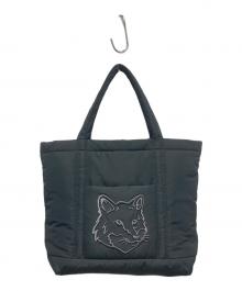 maison kitsune（メゾンキツネ）の古着「フォックスパファートートバッグ」｜ブラック