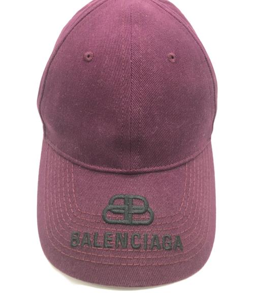 BALENCIAGA（バレンシアガ）BALENCIAGA (バレンシアガ) HAT BB VISOR CAP パープル サイズ:Ｌの古着・服飾アイテム