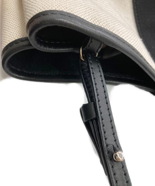 BALENCIAGA（バレンシアガ）BALENCIAGA (バレンシアガ) NAVY CABASトートバッグ ホワイト×ブラックの古着・服飾アイテム