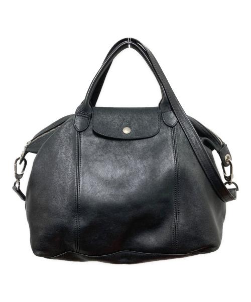 LONGCHAMP（ロンシャン）LONGCHAMP (ロンシャン) ルプリアージュ・キュイール 2WAYバッグ ブラックの古着・服飾アイテム