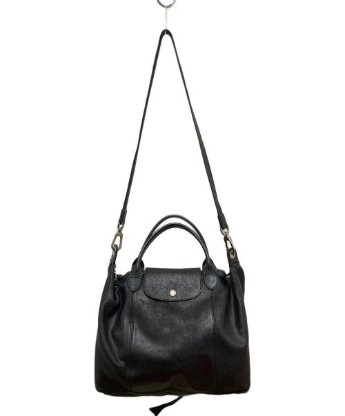 LONGCHAMP（ロンシャン）LONGCHAMP (ロンシャン) ルプリアージュ・キュイール 2WAYバッグ ブラックの古着・服飾アイテム