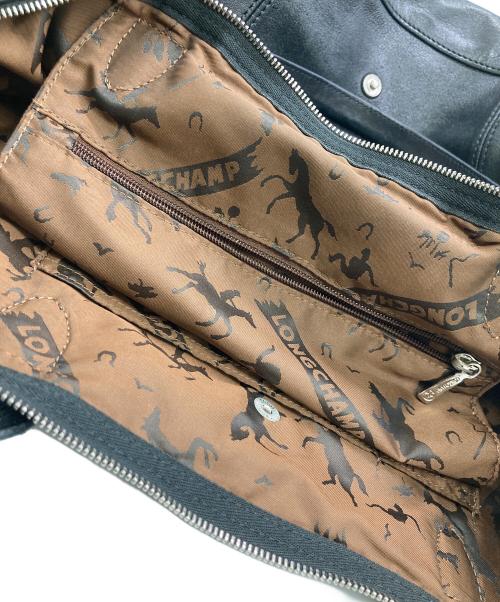 LONGCHAMP（ロンシャン）LONGCHAMP (ロンシャン) ルプリアージュ・キュイール 2WAYバッグ ブラックの古着・服飾アイテム