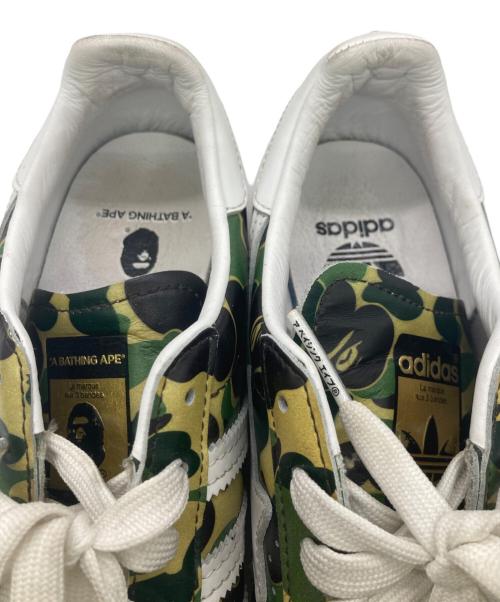 adidas（アディダス）adidas (アディダス) A BATHING APE (ア ベイシング エイプ) ローカットスニーカー オリーブ サイズ:24cmの古着・服飾アイテム