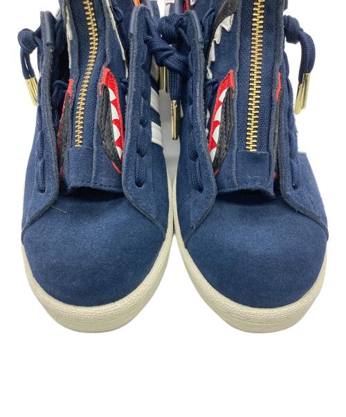 adidas（アディダス）adidas (アディダス) A BATHING APE (ア ベイシング エイプ) Campus 80s ネイビー サイズ:24cmの古着・服飾アイテム