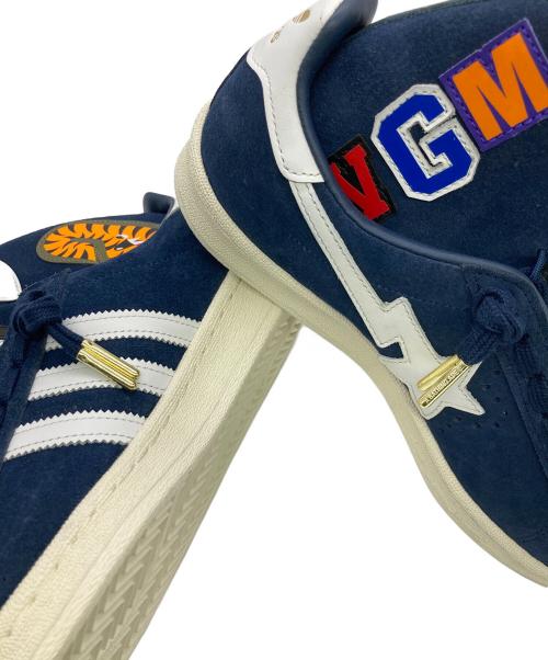 adidas（アディダス）adidas (アディダス) A BATHING APE (ア ベイシング エイプ) Campus 80s ネイビー サイズ:24cmの古着・服飾アイテム