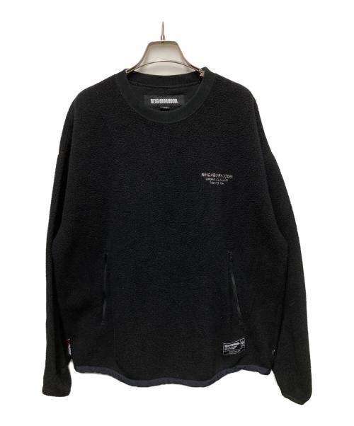 NEIGHBORHOOD（ネイバーフッド）NEIGHBORHOOD (ネイバーフッド) FLEECE CREWNECK LS ブラック サイズ:	SIZE Lの古着・服飾アイテム