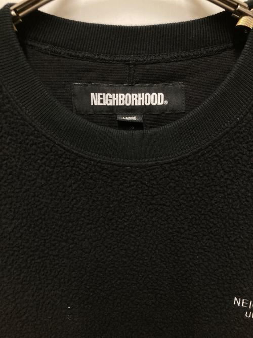 NEIGHBORHOOD（ネイバーフッド）NEIGHBORHOOD (ネイバーフッド) FLEECE CREWNECK LS ブラック サイズ:	SIZE Lの古着・服飾アイテム