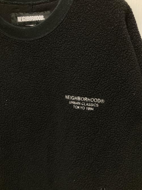 NEIGHBORHOOD（ネイバーフッド）NEIGHBORHOOD (ネイバーフッド) FLEECE CREWNECK LS ブラック サイズ:	SIZE Lの古着・服飾アイテム