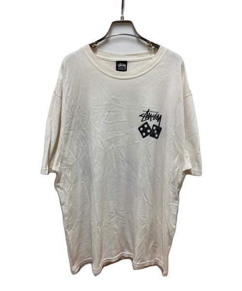 stussy（ステューシー）stussy (ステューシー) ダイスプリントTシャツ ホワイト サイズ:Lの古着・服飾アイテム