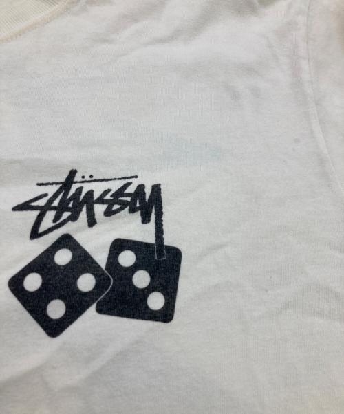 stussy（ステューシー）stussy (ステューシー) ダイスプリントTシャツ ホワイト サイズ:Lの古着・服飾アイテム