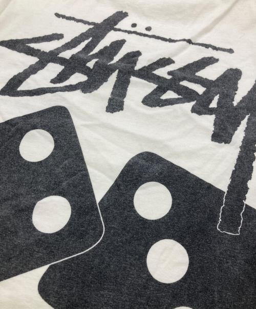 stussy（ステューシー）stussy (ステューシー) ダイスプリントTシャツ ホワイト サイズ:Lの古着・服飾アイテム