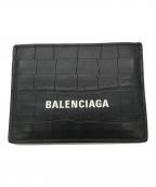 BALENCIAGAバレンシアガ）の古着「クロコ型押しカードケース」｜ブラック
