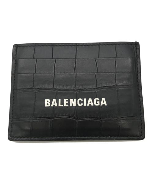 BALENCIAGA（バレンシアガ）BALENCIAGA (バレンシアガ) クロコ型押しカードケース ブラックの古着・服飾アイテム